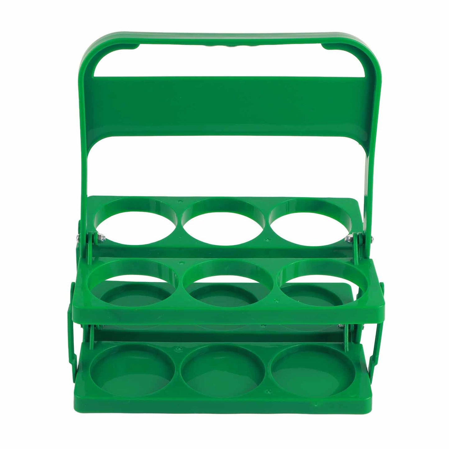 Portable Beer Bottle Rack Pure Color Foldable Beverage Storage Rack Picnic Beer Handle Basket Green V1294-YM3117220218512-0421
