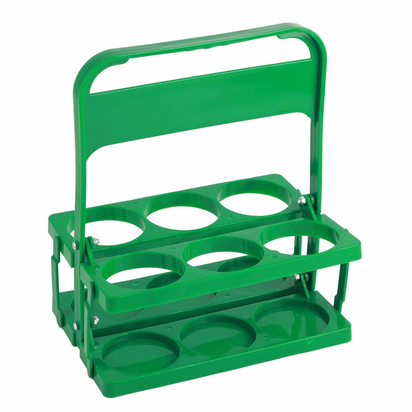 Portable Beer Bottle Rack Pure Color Foldable Beverage Storage Rack Picnic Beer Handle Basket Green V1294-YM3117220218512-0421