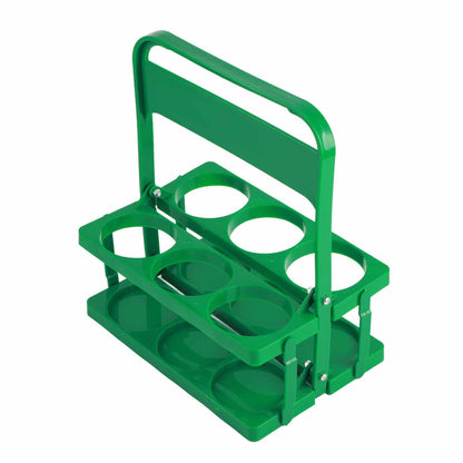 Portable Beer Bottle Rack Pure Color Foldable Beverage Storage Rack Picnic Beer Handle Basket Green V1294-YM3117220218512-0421