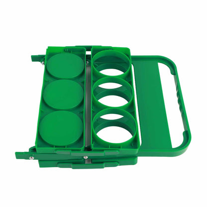 Portable Beer Bottle Rack Pure Color Foldable Beverage Storage Rack Picnic Beer Handle Basket Green V1294-YM3117220218512-0421