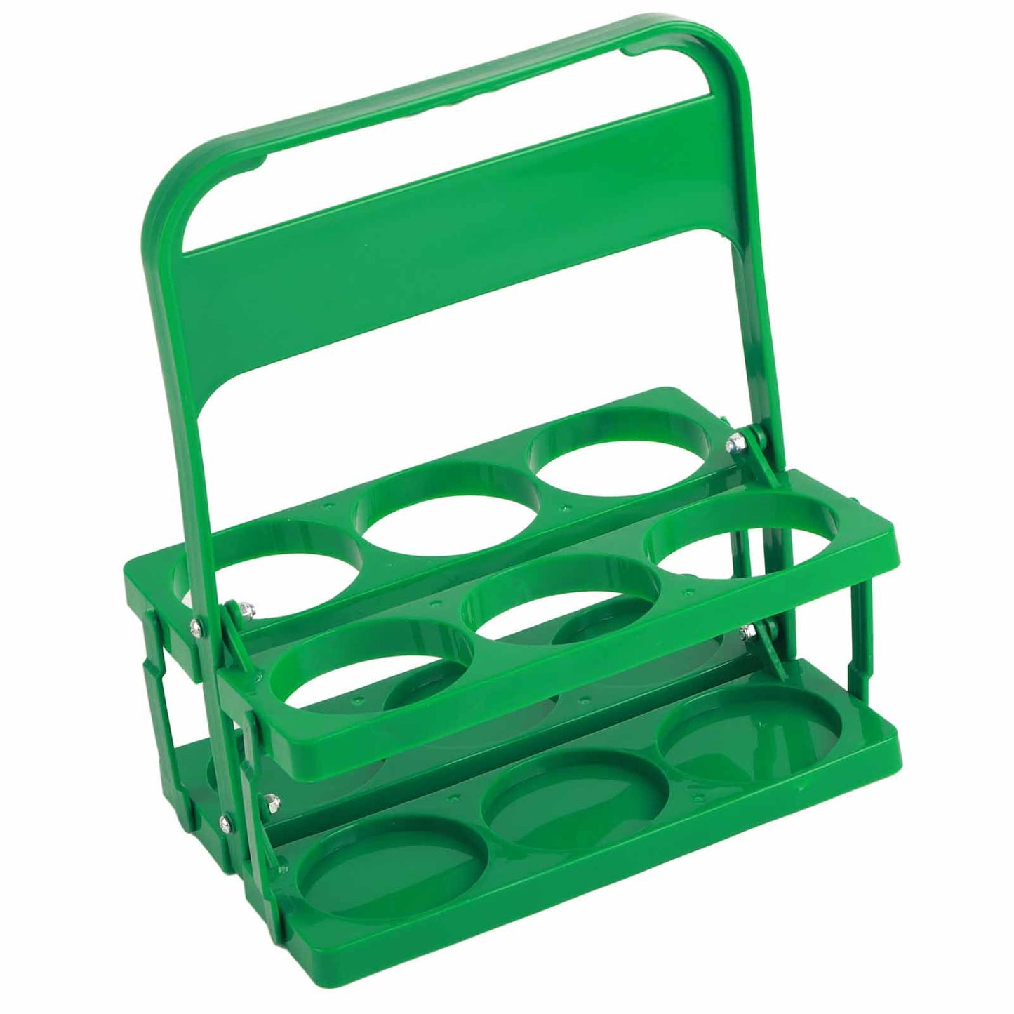 Portable Beer Bottle Rack Pure Color Foldable Beverage Storage Rack Picnic Beer Handle Basket Green V1294-YM3117220218512-0421