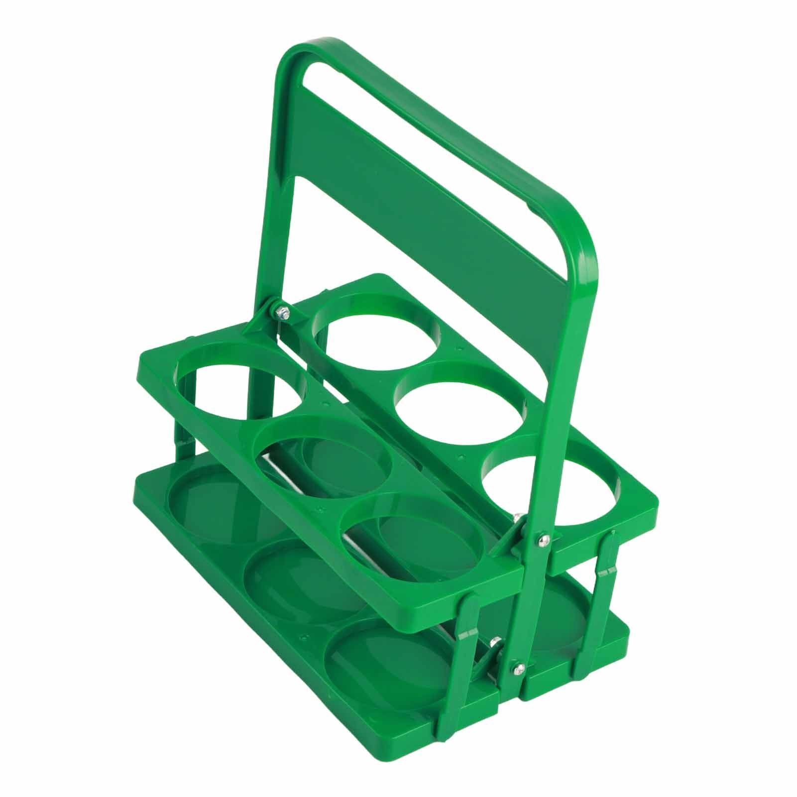Portable Beer Bottle Rack Pure Color Foldable Beverage Storage Rack Picnic Beer Handle Basket Green V1294-YM3117220218512-0421