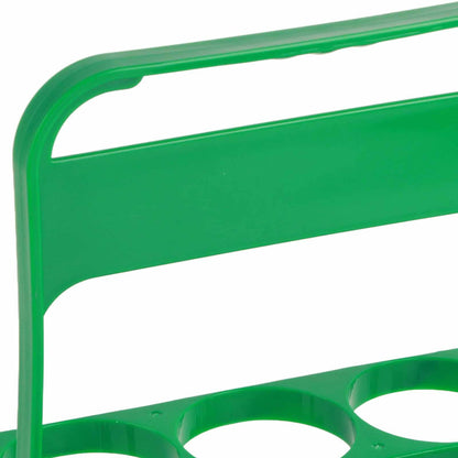 Portable Beer Bottle Rack Pure Color Foldable Beverage Storage Rack Picnic Beer Handle Basket Green V1294-YM3117220218512-0421
