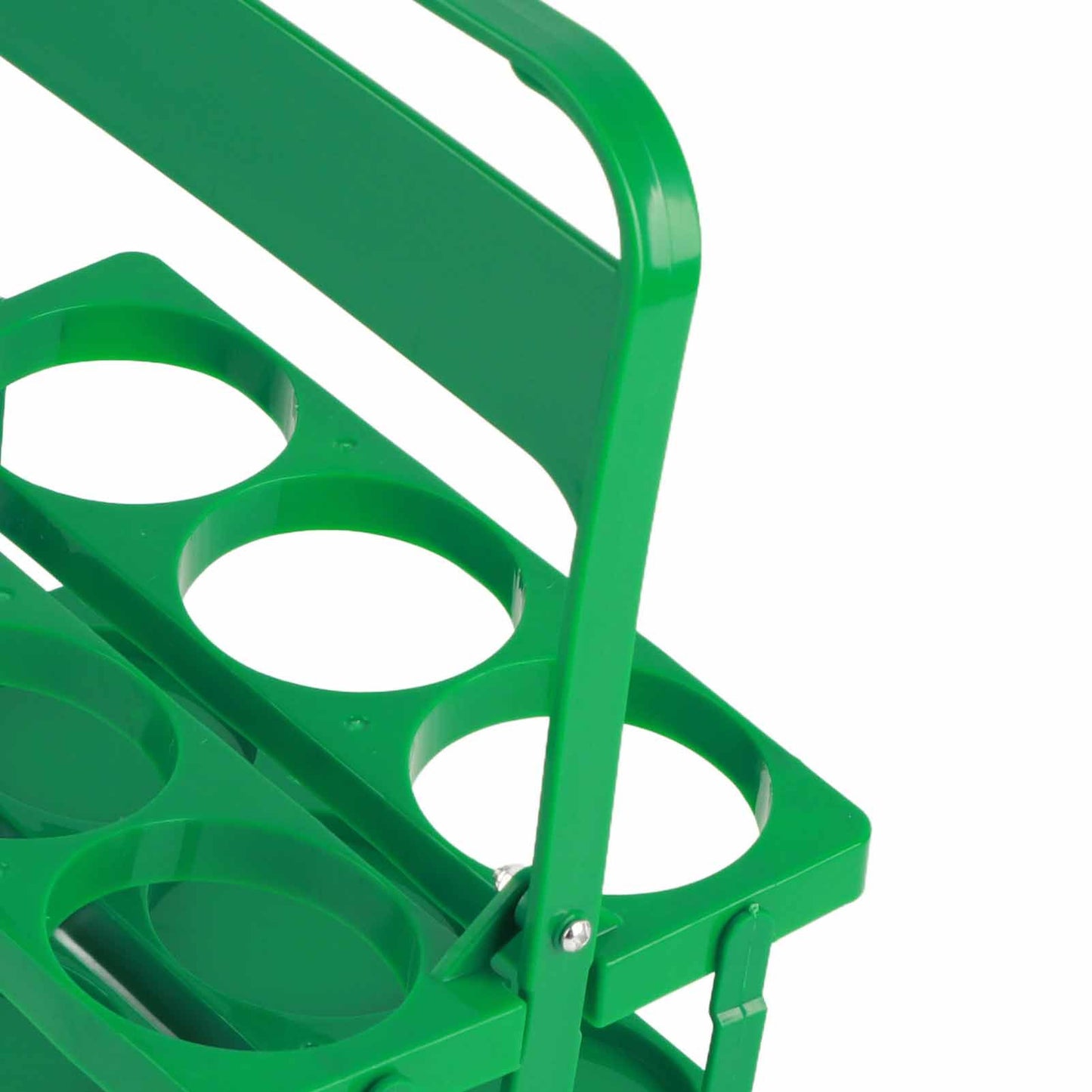 Portable Beer Bottle Rack Pure Color Foldable Beverage Storage Rack Picnic Beer Handle Basket Green V1294-YM3117220218512-0421