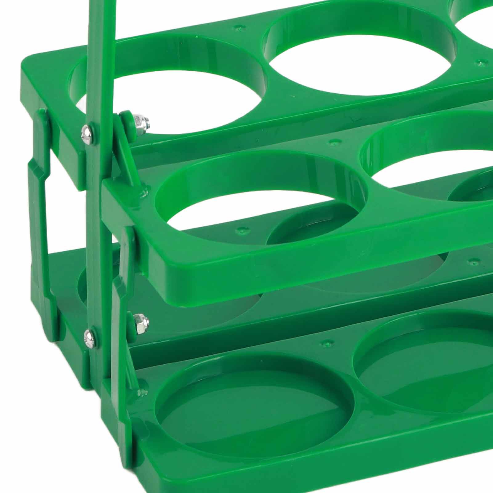 Portable Beer Bottle Rack Pure Color Foldable Beverage Storage Rack Picnic Beer Handle Basket Green V1294-YM3117220218512-0421