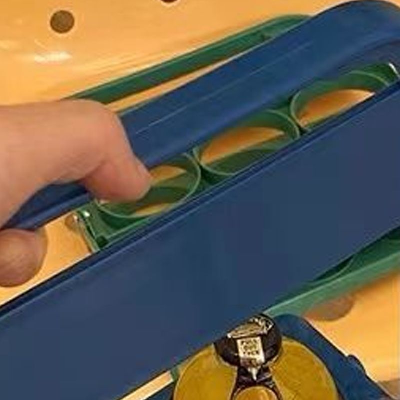 Portable Beer Bottle Rack Pure Color Foldable Beverage Storage Rack Picnic Beer Handle Basket Blue V1294-YM3117220218513-0421