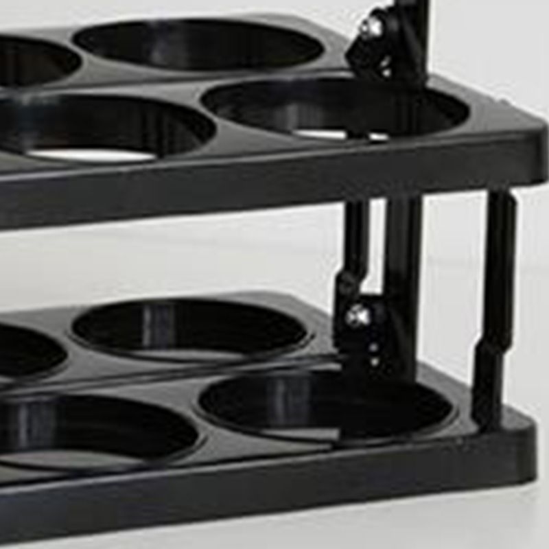 Portable Beer Bottle Rack Pure Color Foldable Beverage Storage Rack Picnic Beer Handle Basket Black V1294-YM3117220218514-0421