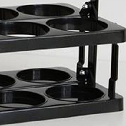 Portable Beer Bottle Rack Pure Color Foldable Beverage Storage Rack Picnic Beer Handle Basket Black V1294-YM3117220218514-0421