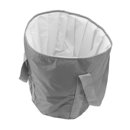 Foldable Foot Tub Polyester Double Layer Collapsible Camping Bucket with Storage Bag for Outdoor Grey V1294-YM3117220219411-0421