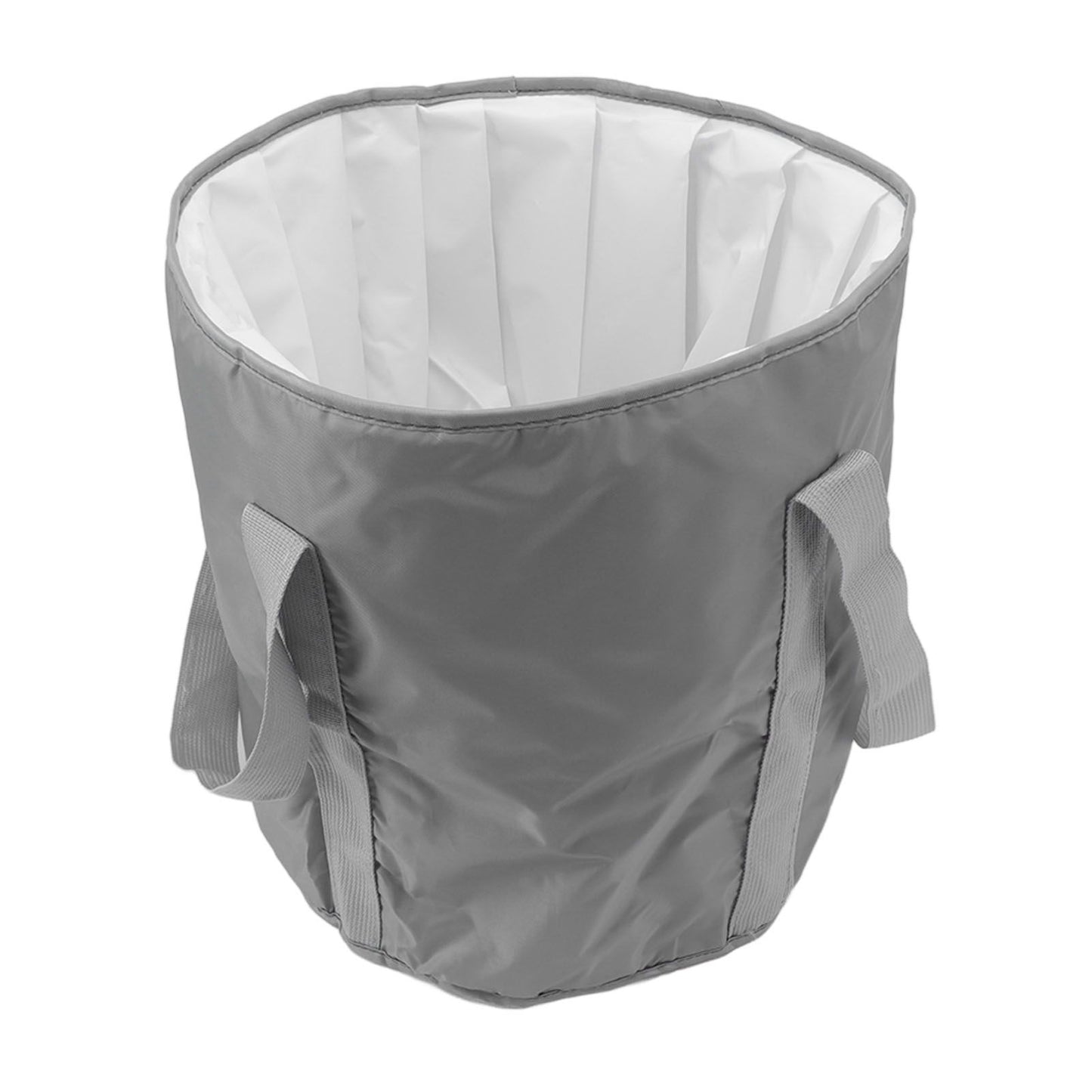 Foldable Foot Tub Polyester Double Layer Collapsible Camping Bucket with Storage Bag for Outdoor Grey V1294-YM3117220219411-0421