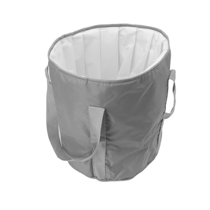 Foldable Foot Tub Polyester Double Layer Collapsible Camping Bucket with Storage Bag for Outdoor Grey V1294-YM3117220219411-0421