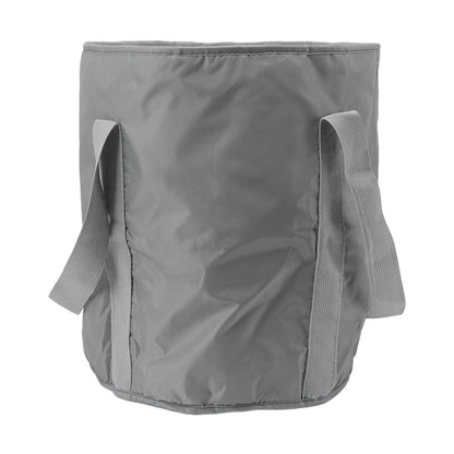 Foldable Foot Tub Polyester Double Layer Collapsible Camping Bucket with Storage Bag for Outdoor Grey V1294-YM3117220219411-0421