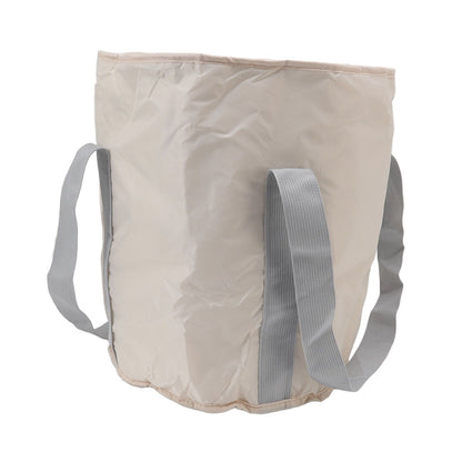 Foldable Foot Tub Polyester Double Layer Collapsible Camping Bucket with Storage Bag for Outdoor Beige V1294-YM3117220219413-0421