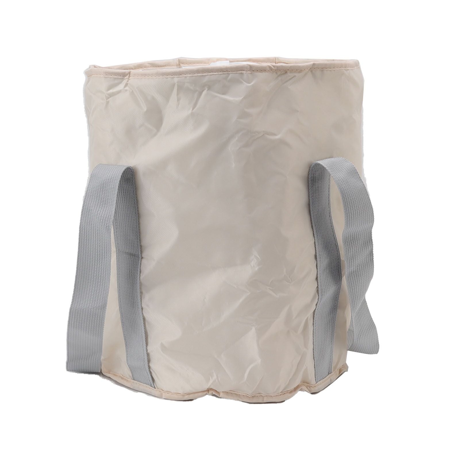 Foldable Foot Tub Polyester Double Layer Collapsible Camping Bucket with Storage Bag for Outdoor Beige V1294-YM3117220219413-0421