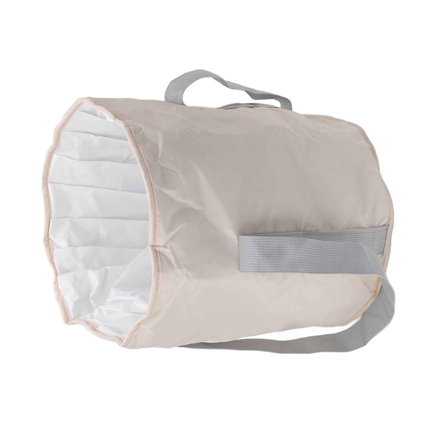 Foldable Foot Tub Polyester Double Layer Collapsible Camping Bucket with Storage Bag for Outdoor Beige V1294-YM3117220219413-0421