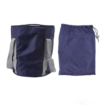 Foldable Foot Tub Polyester Double Layer Collapsible Camping Bucket with Storage Bag for Outdoor Navy Blue V1294-YM3117220219414-0421