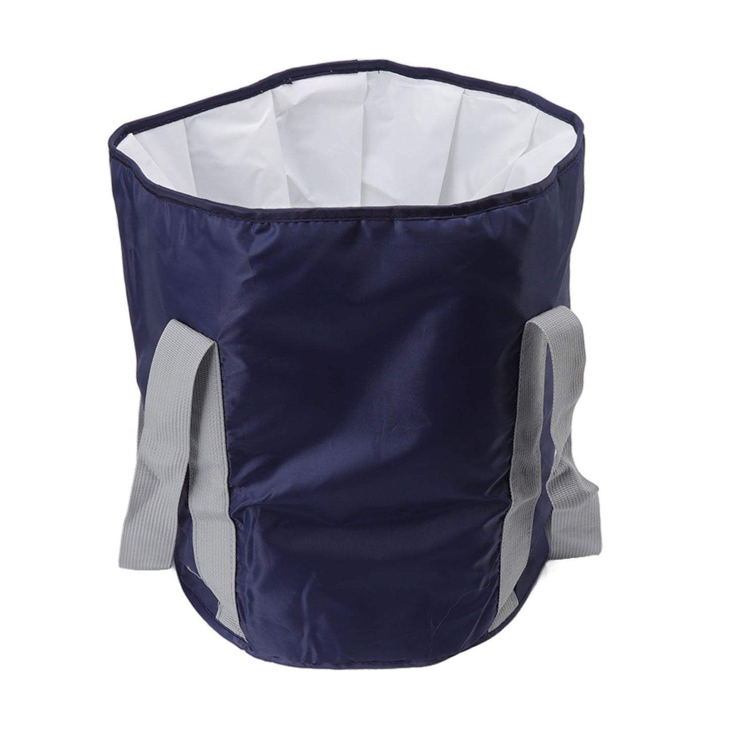 Foldable Foot Tub Polyester Double Layer Collapsible Camping Bucket with Storage Bag for Outdoor Navy Blue V1294-YM3117220219414-0421