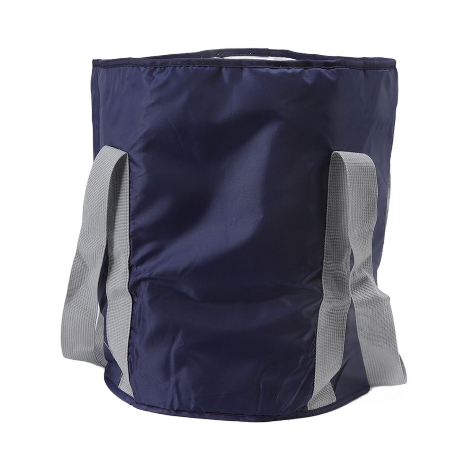 Foldable Foot Tub Polyester Double Layer Collapsible Camping Bucket with Storage Bag for Outdoor Navy Blue V1294-YM3117220219414-0421