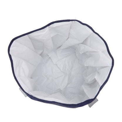 Foldable Foot Tub Polyester Double Layer Collapsible Camping Bucket with Storage Bag for Outdoor Navy Blue V1294-YM3117220219414-0421