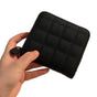 Wallet PU Leather Large Capacity 2 Fold 8 Card Slot Zipper Design for Keys Coins Black V1294-YM3117220221511-0421