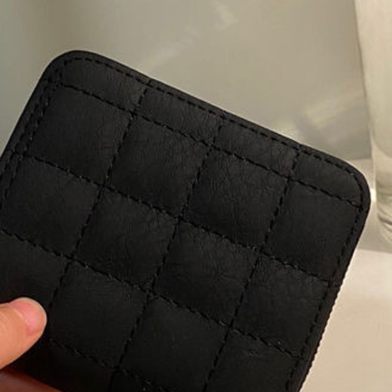 Wallet PU Leather Large Capacity 2 Fold 8 Card Slot Zipper Design for Keys Coins Black V1294-YM3117220221511-0421