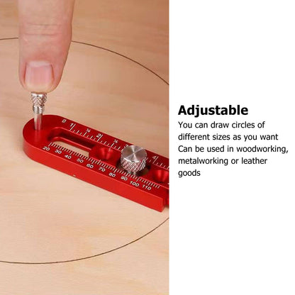 Woodworking Circle Ruler Aluminium Alloy Adjustable Woodworking Circular Drawing Tool for Carpenter Tool V1294-YM3117220221711-0421