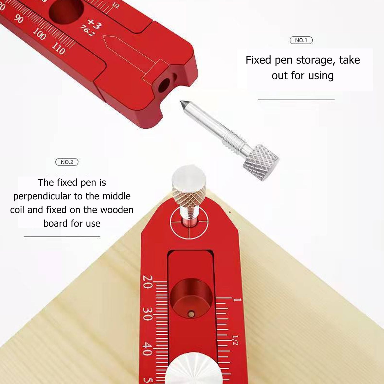 Woodworking Circle Ruler Aluminium Alloy Adjustable Woodworking Circular Drawing Tool for Carpenter Tool V1294-YM3117220221711-0421