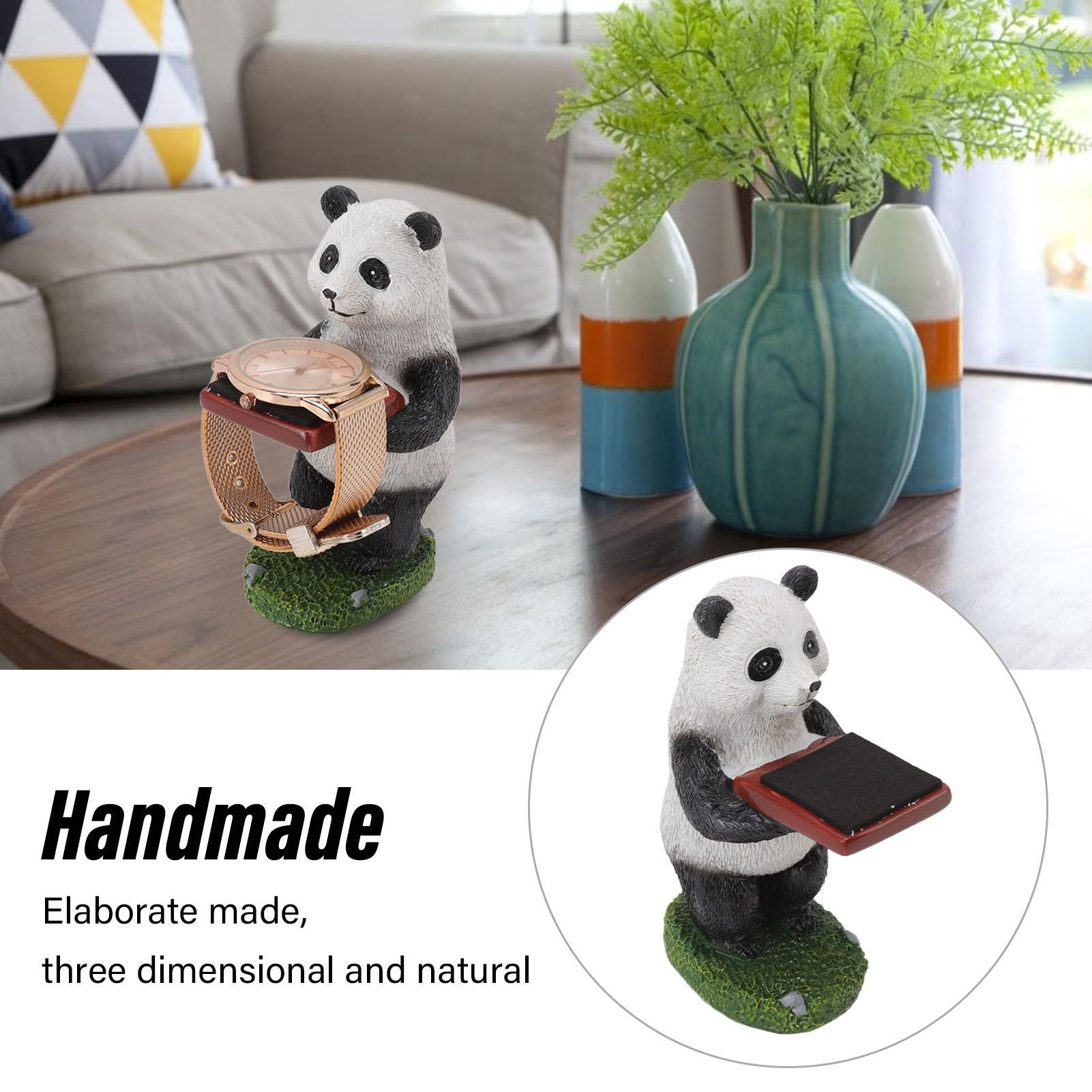 Resin Watch Stand Handmade Figurine Model Decorative Watch Display Stand for Home Panda V1294-YM3117220222912-0421