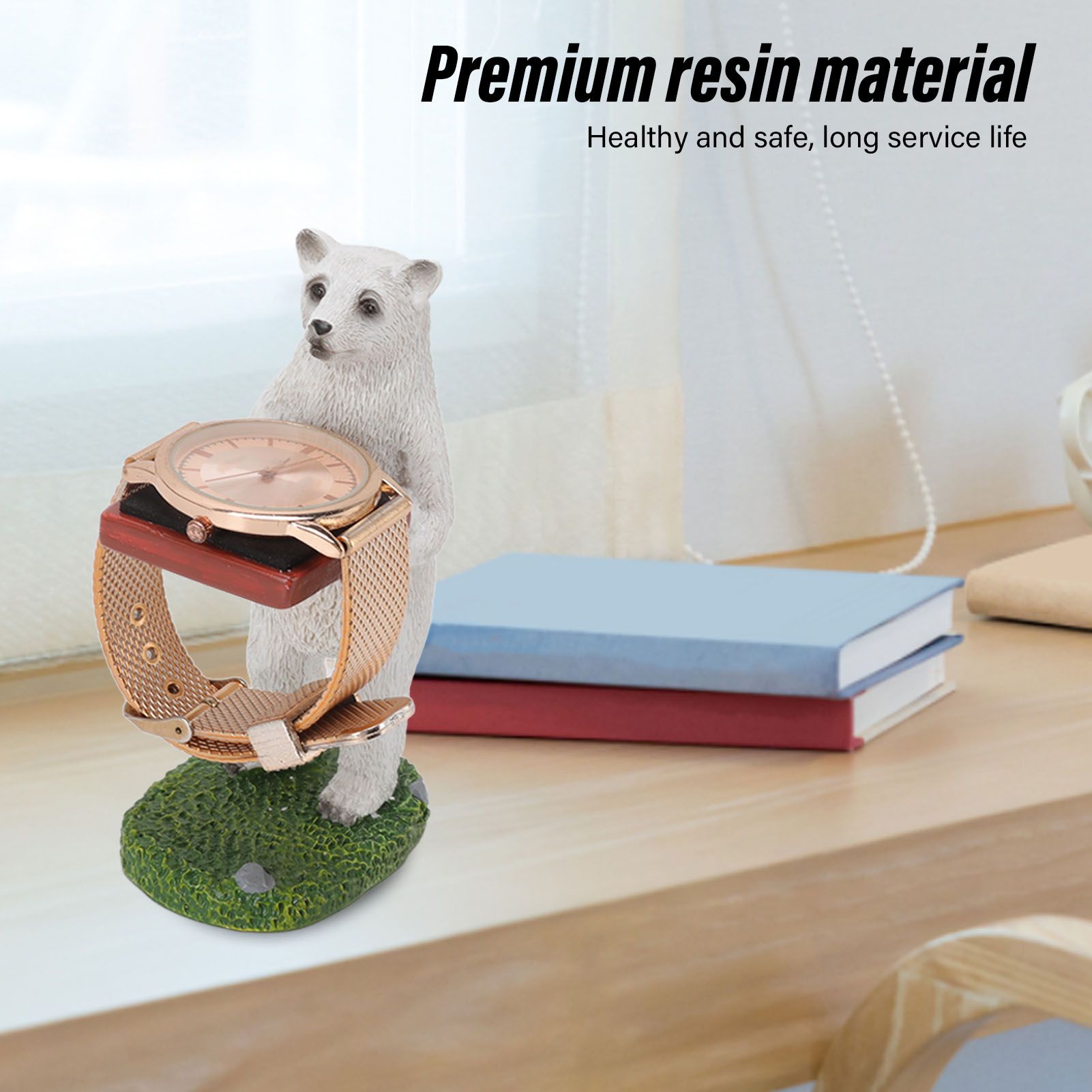 Resin Watch Stand Handmade Figurine Model Decorative Watch Display Stand for Home Polar Bear V1294-YM3117220222913-0421