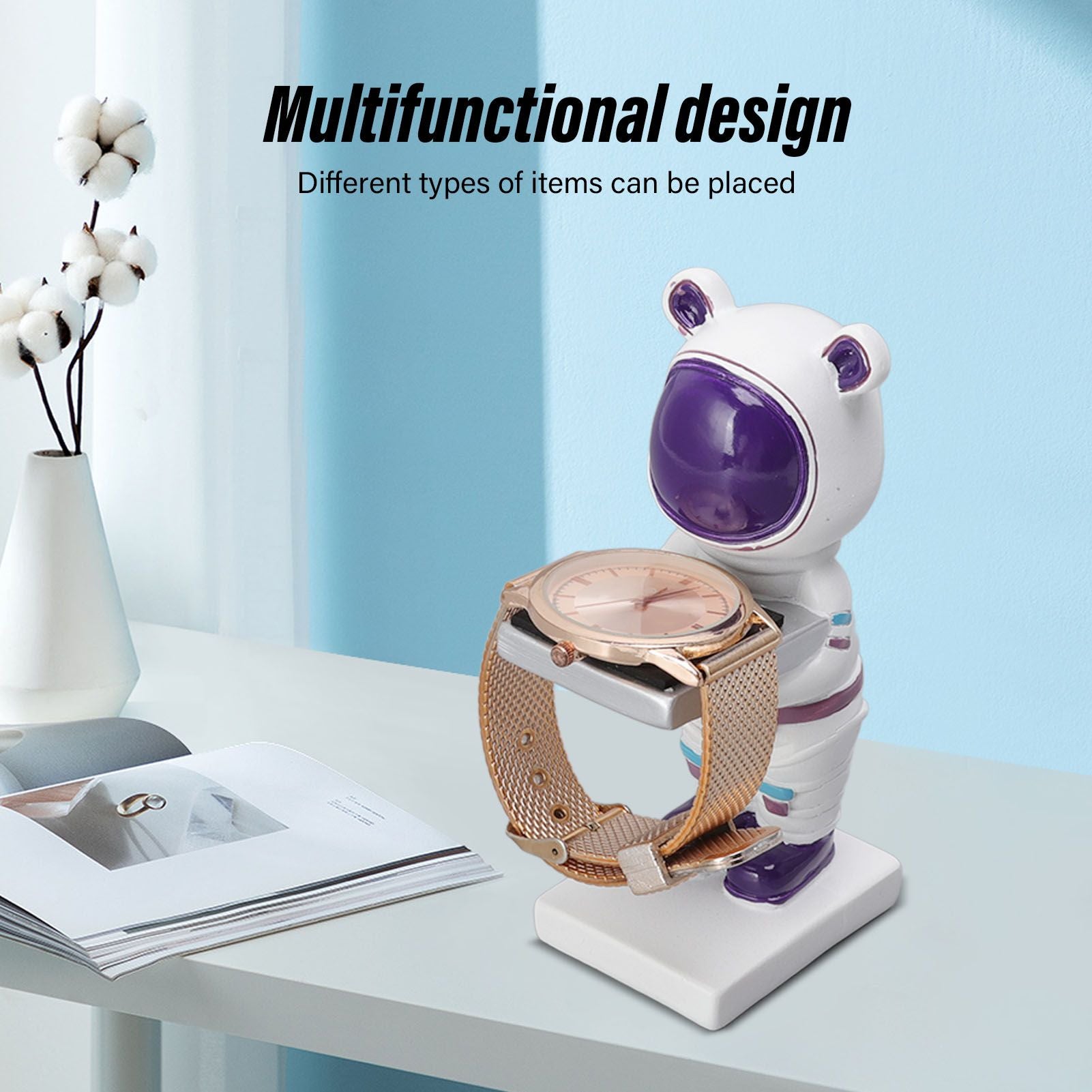 Resin Watch Stand Handmade Figurine Model Decorative Watch Display Stand for Home White Bear V1294-YM3117220222915-0421