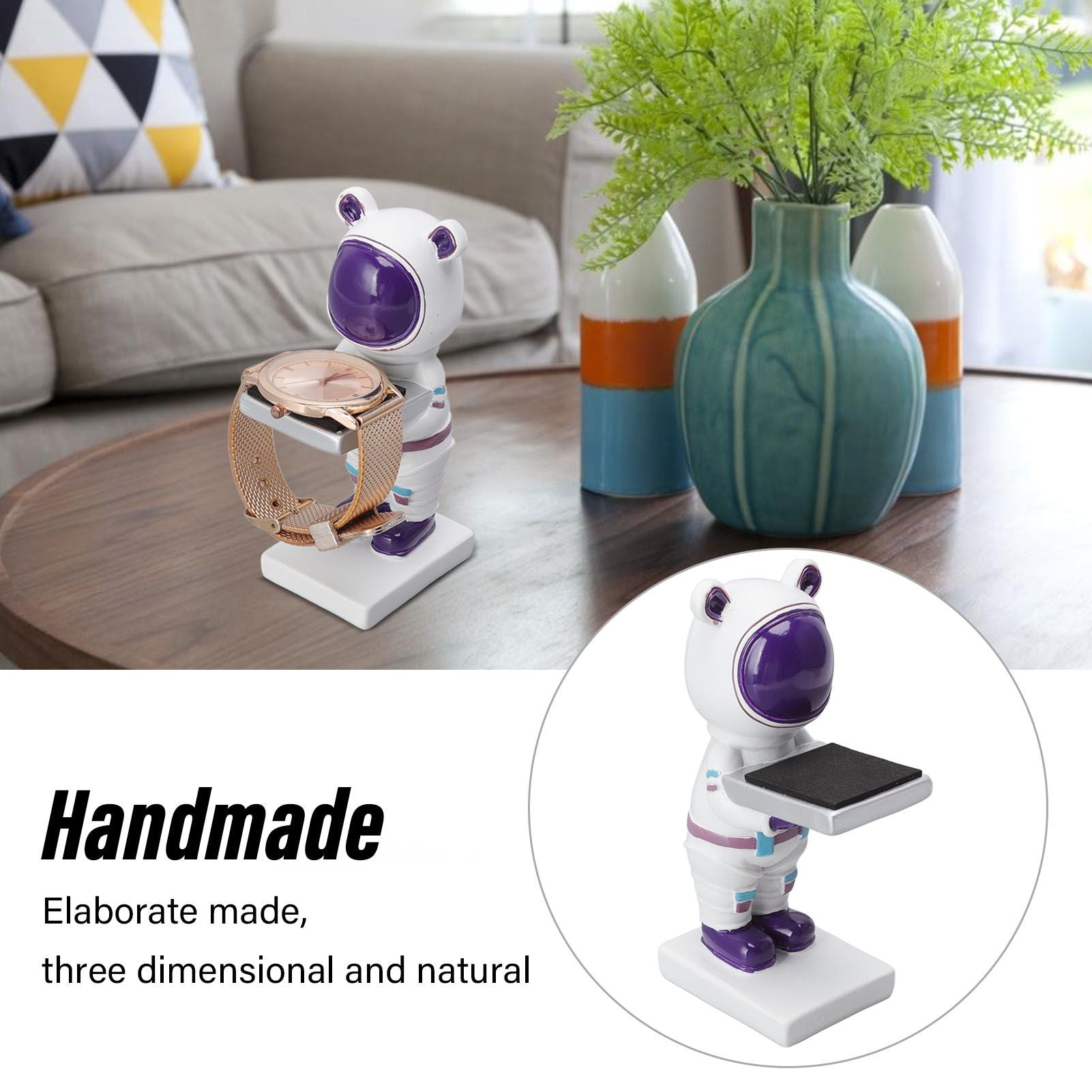 Resin Watch Stand Handmade Figurine Model Decorative Watch Display Stand for Home White Bear V1294-YM3117220222915-0421