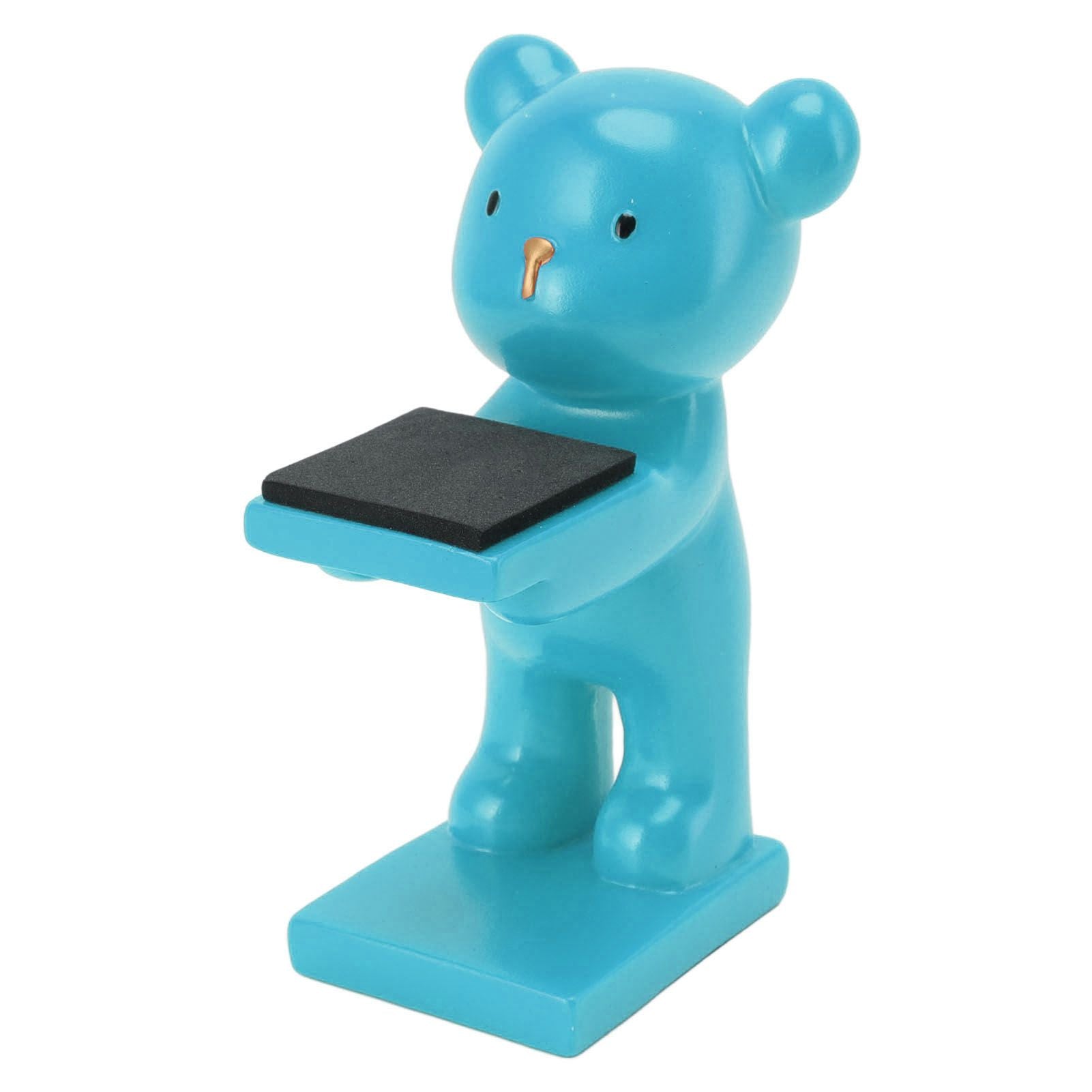 Bear Watch Stand Handcrafted Three Dimensional Modern Style Resin Watch Display Stand for Home Office Blue V1294-YM3117220223013-0421