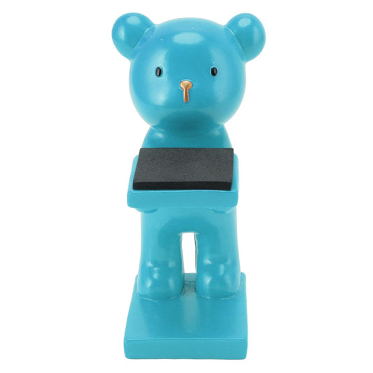 Bear Watch Stand Handcrafted Three Dimensional Modern Style Resin Watch Display Stand for Home Office Blue V1294-YM3117220223013-0421