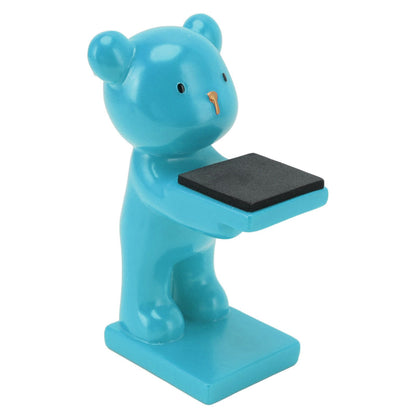 Bear Watch Stand Handcrafted Three Dimensional Modern Style Resin Watch Display Stand for Home Office Blue V1294-YM3117220223013-0421