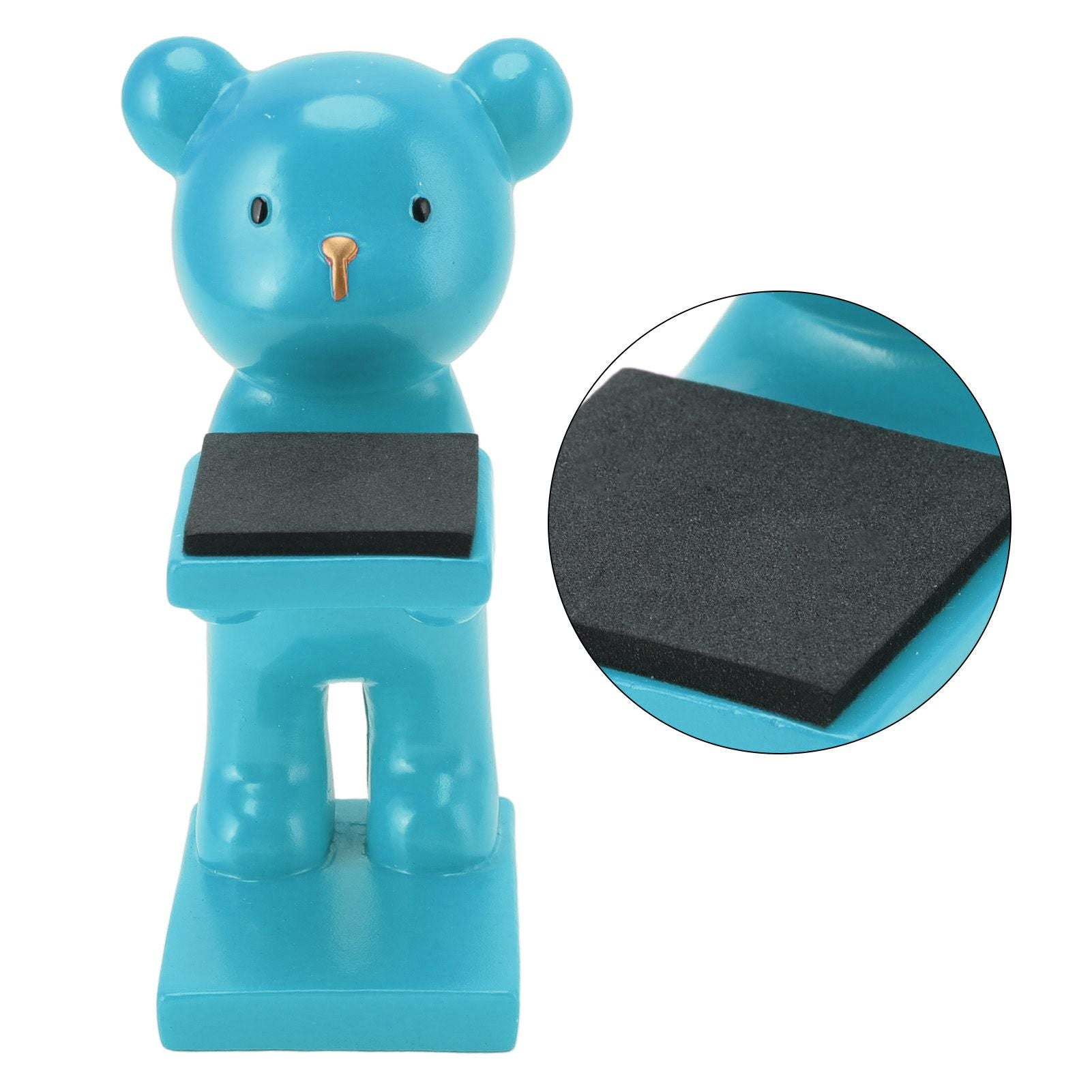 Bear Watch Stand Handcrafted Three Dimensional Modern Style Resin Watch Display Stand for Home Office Blue V1294-YM3117220223013-0421