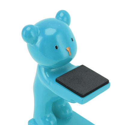 Bear Watch Stand Handcrafted Three Dimensional Modern Style Resin Watch Display Stand for Home Office Blue V1294-YM3117220223013-0421