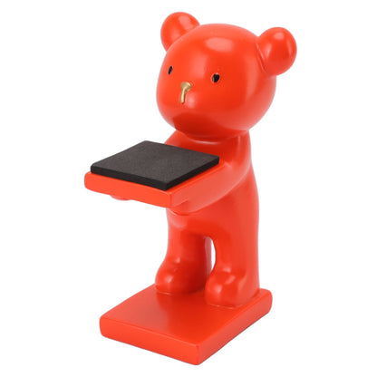 Bear Watch Stand Handcrafted Three Dimensional Modern Style Resin Watch Display Stand for Home Office Orange V1294-YM3117220223015-0421