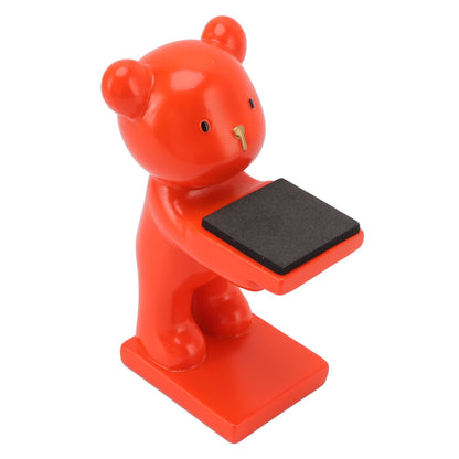 Bear Watch Stand Handcrafted Three Dimensional Modern Style Resin Watch Display Stand for Home Office Orange V1294-YM3117220223015-0421