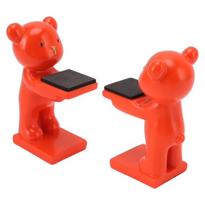 Bear Watch Stand Handcrafted Three Dimensional Modern Style Resin Watch Display Stand for Home Office Orange V1294-YM3117220223015-0421