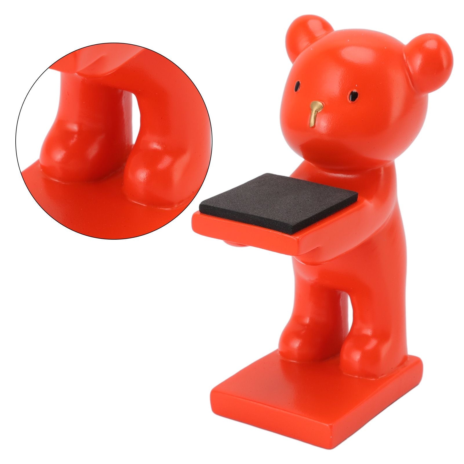 Bear Watch Stand Handcrafted Three Dimensional Modern Style Resin Watch Display Stand for Home Office Orange V1294-YM3117220223015-0421