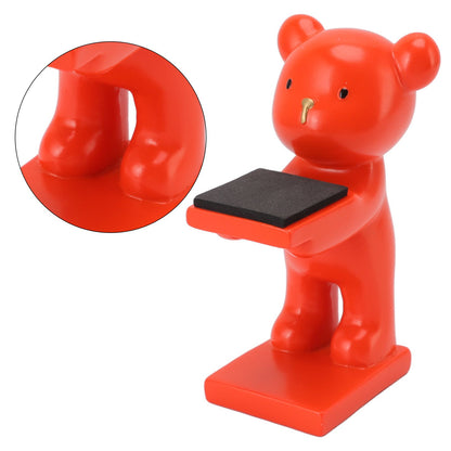 Bear Watch Stand Handcrafted Three Dimensional Modern Style Resin Watch Display Stand for Home Office Orange V1294-YM3117220223015-0421