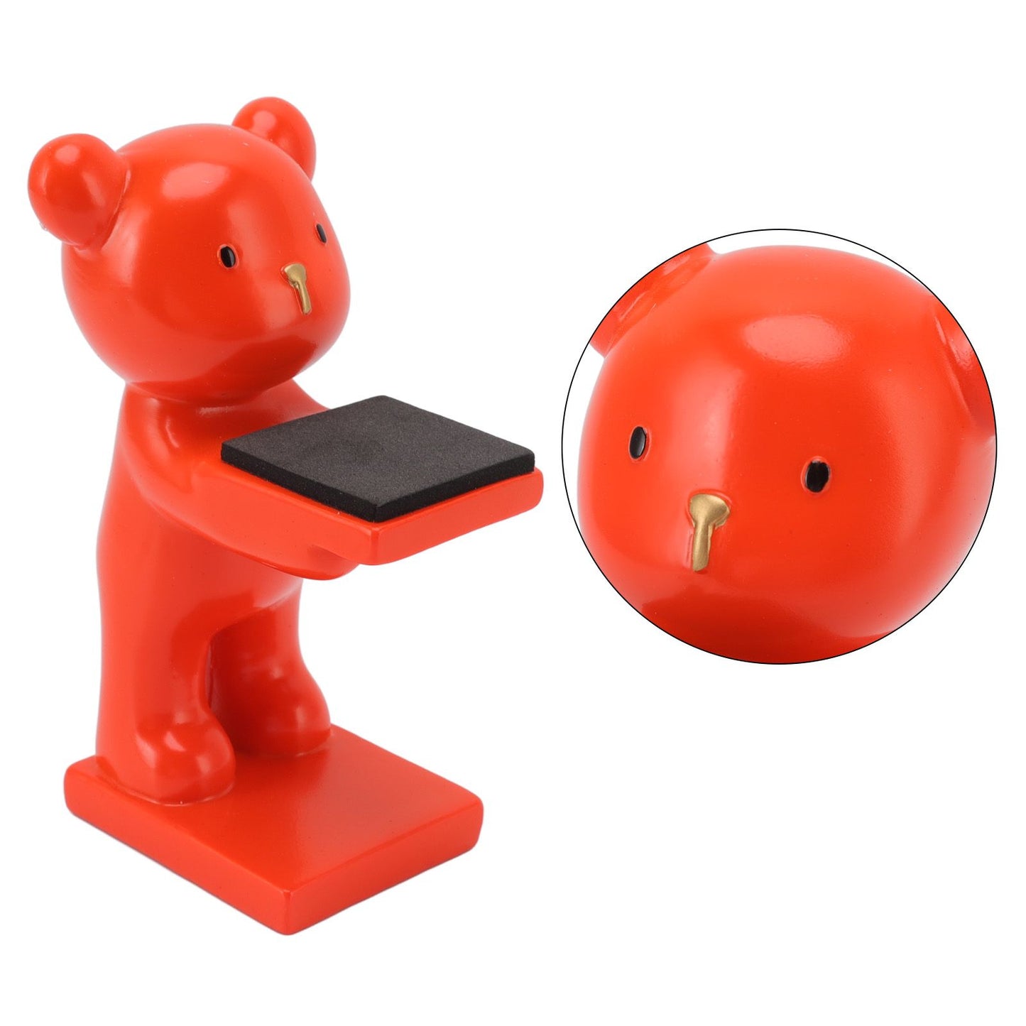 Bear Watch Stand Handcrafted Three Dimensional Modern Style Resin Watch Display Stand for Home Office Orange V1294-YM3117220223015-0421