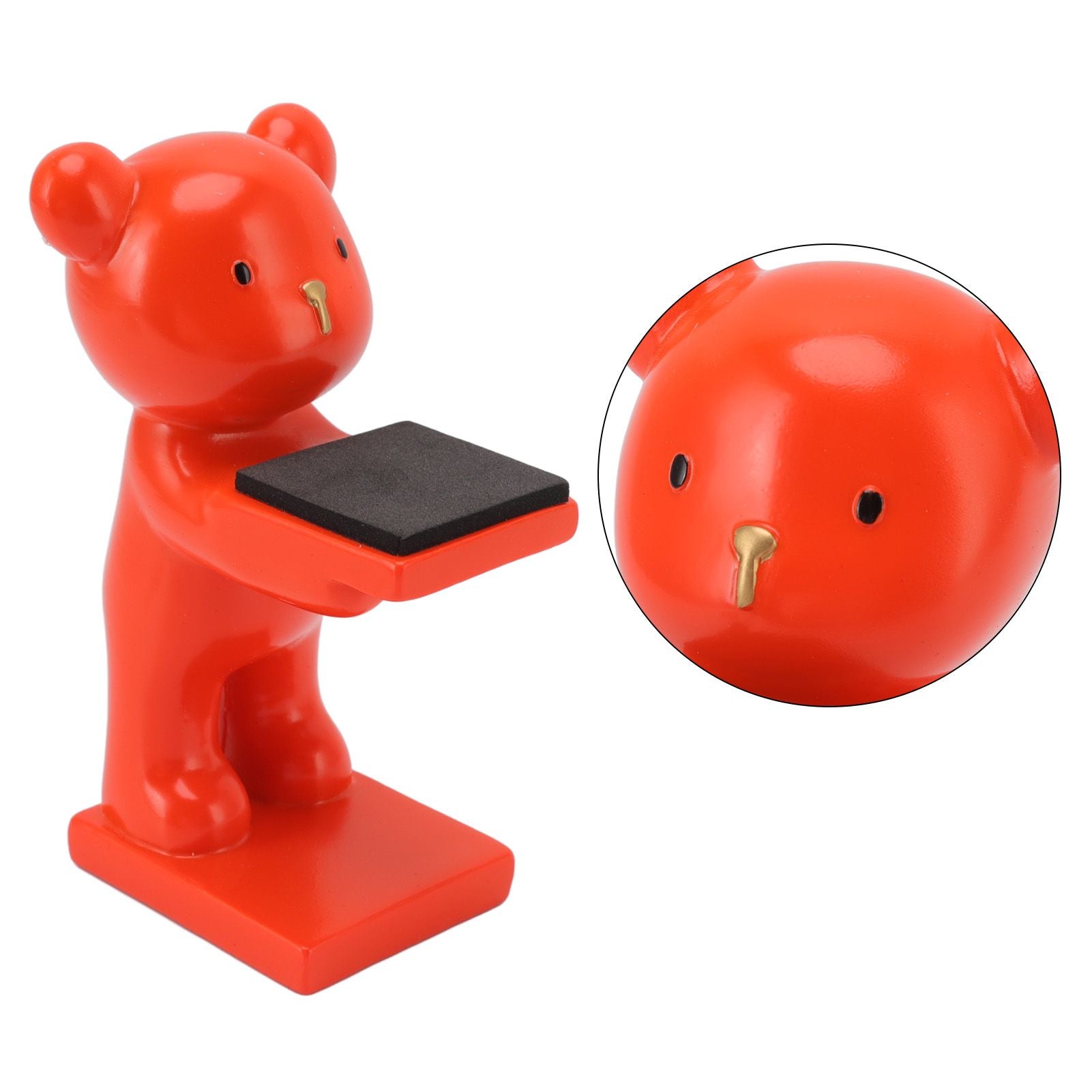 Bear Watch Stand Handcrafted Three Dimensional Modern Style Resin Watch Display Stand for Home Office Orange V1294-YM3117220223015-0421
