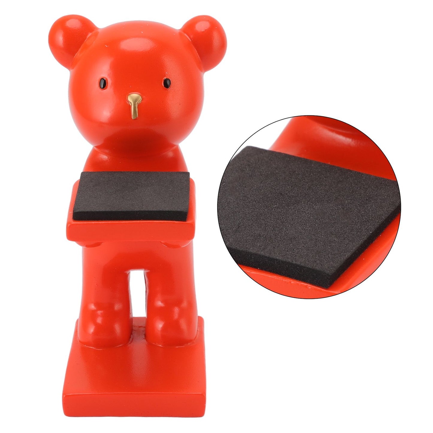 Bear Watch Stand Handcrafted Three Dimensional Modern Style Resin Watch Display Stand for Home Office Orange V1294-YM3117220223015-0421
