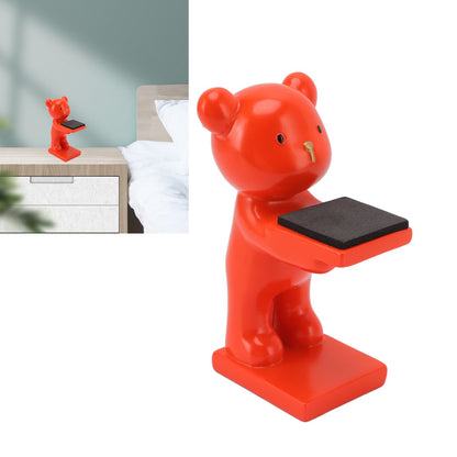 Bear Watch Stand Handcrafted Three Dimensional Modern Style Resin Watch Display Stand for Home Office Orange V1294-YM3117220223015-0421
