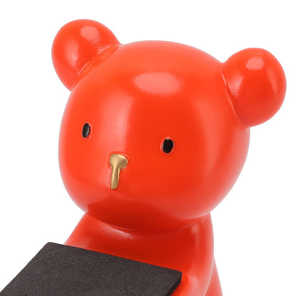 Bear Watch Stand Handcrafted Three Dimensional Modern Style Resin Watch Display Stand for Home Office Orange V1294-YM3117220223015-0421