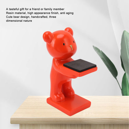 Bear Watch Stand Handcrafted Three Dimensional Modern Style Resin Watch Display Stand for Home Office Orange V1294-YM3117220223015-0421