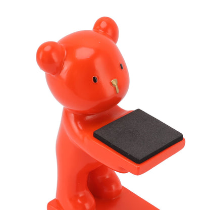 Bear Watch Stand Handcrafted Three Dimensional Modern Style Resin Watch Display Stand for Home Office Orange V1294-YM3117220223015-0421