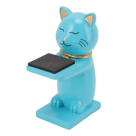 Watch Display Stand Cat Figurine Resin Watch Holder Decoration Storage Rack for Jewelry Bracelet Necklace Blue V1294-YM3117220223113-0421