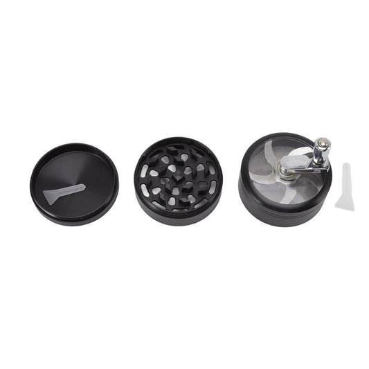 4 Layers Hand Crank Spices Grinder Zinc Alloy 60mm Manual Spice Grinder with Filter V1294-YM3117220223411-0421